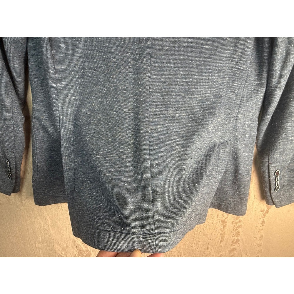 Bugatchi Blazer Mens Medium Blue NWOT Knit Unstructured 40R Sport Coat Jacket - Picture 7 of 13